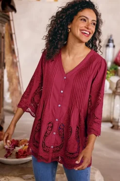 Online Soft Surroundings Trella Eyelet Top