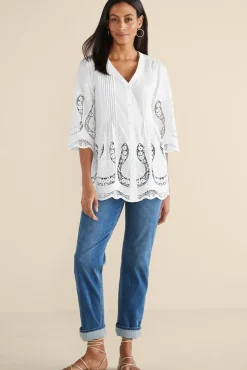 Online Soft Surroundings Trella Eyelet Top