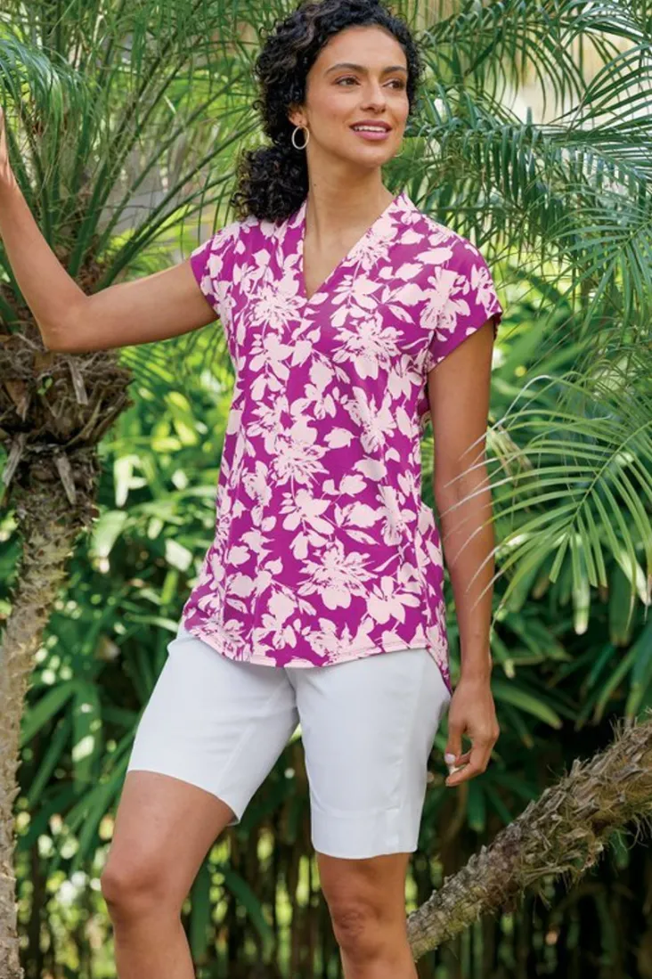 Hot Soft Surroundings Twilight Luau Printed Tunic