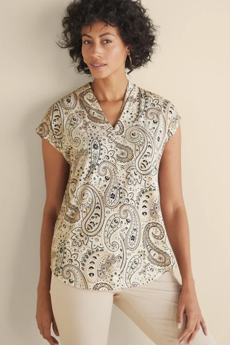 Hot Soft Surroundings Twilight Luau Printed Tunic