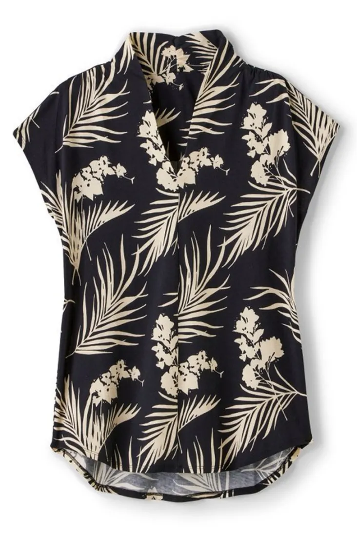 Hot Soft Surroundings Twilight Luau Printed Tunic