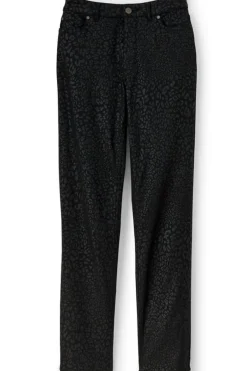 Soft Surroundings Ultimate Denim Animal Straight Leg Jeans MetallicAnimal