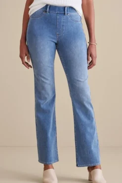 New Soft Surroundings Ultimate Denim Pull-On Bootcut Jeans