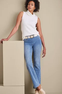 New Soft Surroundings Ultimate Denim Pull-On Bootcut Jeans
