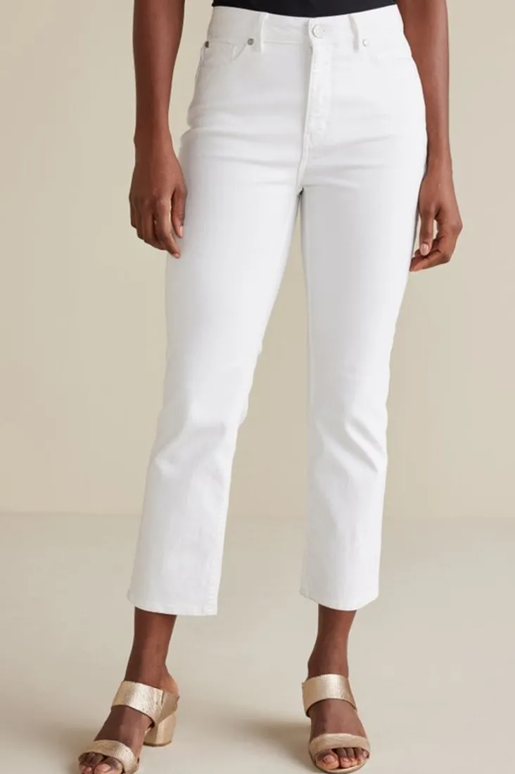 Sale Soft Surroundings Ultimate Denim Slim Leg Crop Jeans