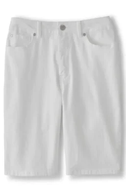 Best Soft Surroundings Ultimate Denim Slim Leg Shorts TidalBlueWash