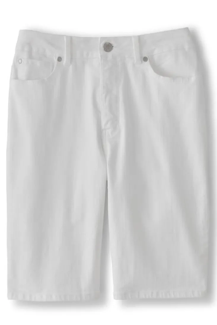 Best Soft Surroundings Ultimate Denim Slim Leg Shorts TidalBlueWash
