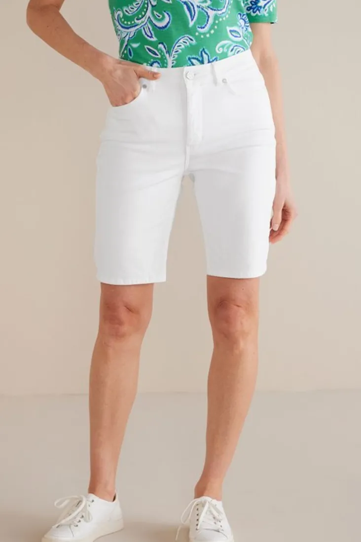 Best Soft Surroundings Ultimate Denim Slim Leg Shorts TidalBlueWash
