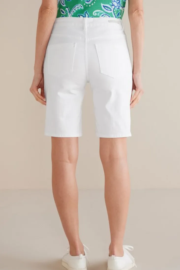 Best Soft Surroundings Ultimate Denim Slim Leg Shorts TidalBlueWash