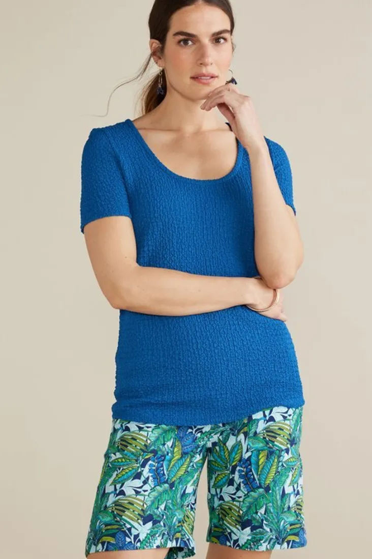 Online Soft Surroundings Ursula Knit Tee Sapphire