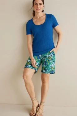 Online Soft Surroundings Ursula Knit Tee Sapphire