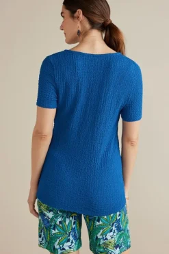 Online Soft Surroundings Ursula Knit Tee Sapphire
