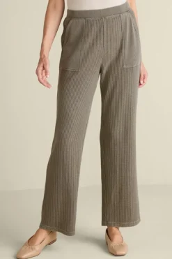 Clearance Soft Surroundings Vala Waffle Pull-On Pants DustyOlive