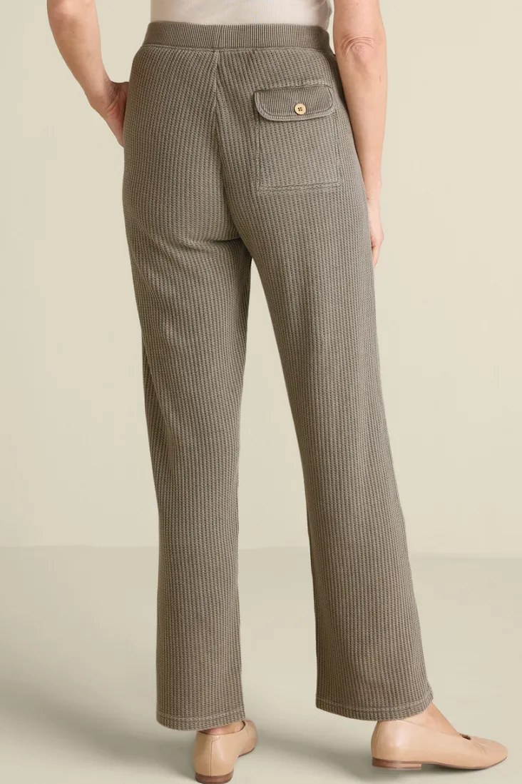 Clearance Soft Surroundings Vala Waffle Pull-On Pants DustyOlive