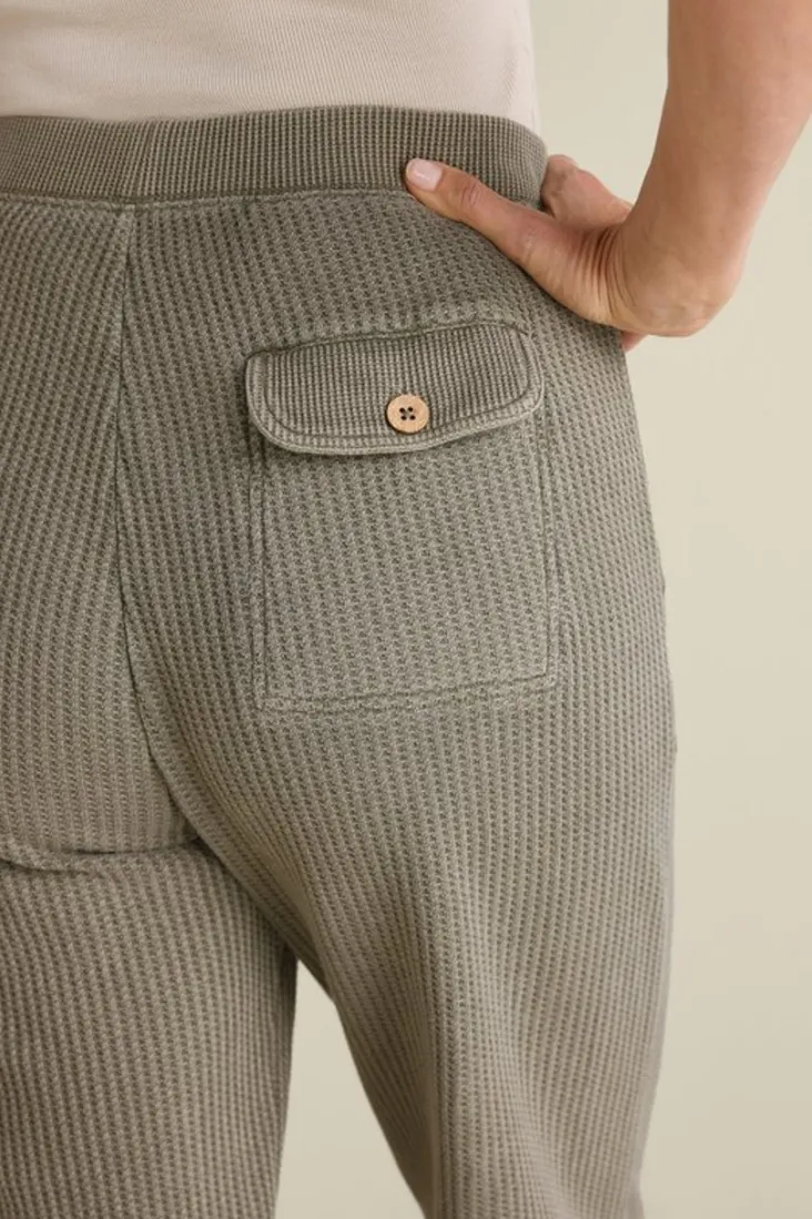 Clearance Soft Surroundings Vala Waffle Pull-On Pants DustyOlive