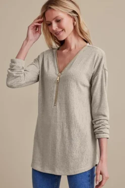 Discount Soft Surroundings Valentina Zip Sweater