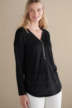 Discount Soft Surroundings Valentina Zip Sweater
