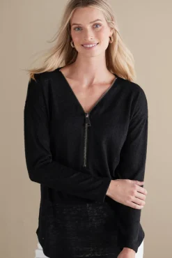 Discount Soft Surroundings Valentina Zip Sweater