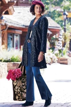 Soft Surroundings Valetta Sequin Topper BlackSequins