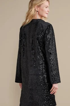 Soft Surroundings Valetta Sequin Topper BlackSequins