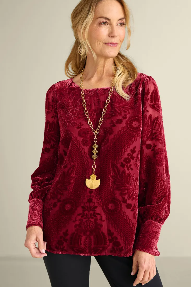 Sale Soft Surroundings Vanetta Velvet Top