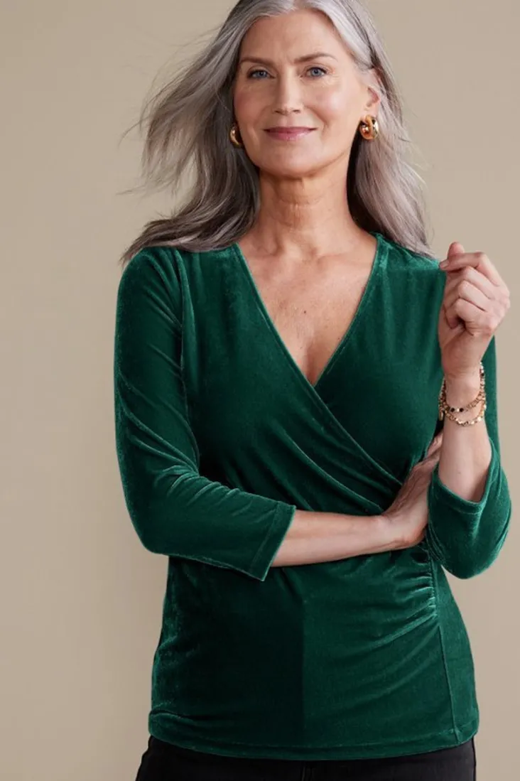 Clearance Soft Surroundings Velvet Alyssa Knit Top