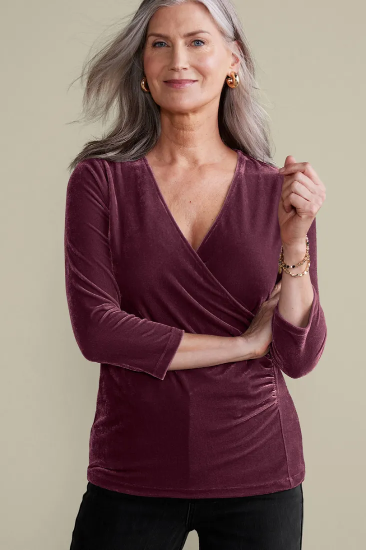 Clearance Soft Surroundings Velvet Alyssa Knit Top