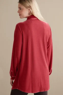 Hot Soft Surroundings Velvet Boyfriend Tunic Shirt
