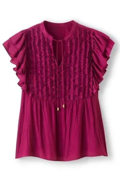 Discount Soft Surroundings Victoria Ruffle Tunic Sangria