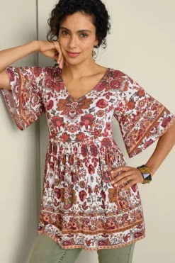 Best Soft Surroundings Vina Short Sleeve Tunic SanFranScarfCream