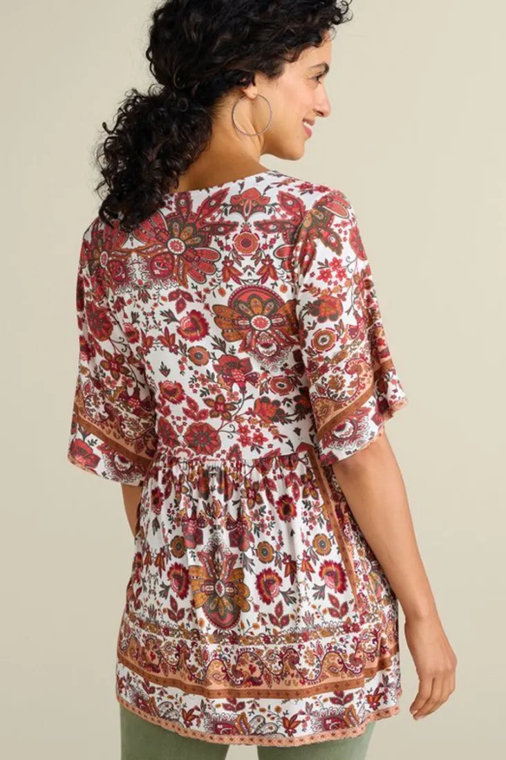 Best Soft Surroundings Vina Short Sleeve Tunic SanFranScarfCream