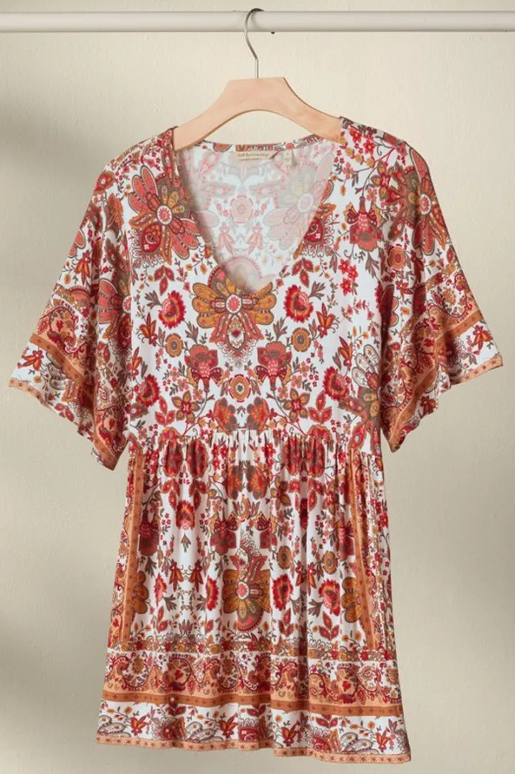 Best Soft Surroundings Vina Short Sleeve Tunic SanFranScarfCream
