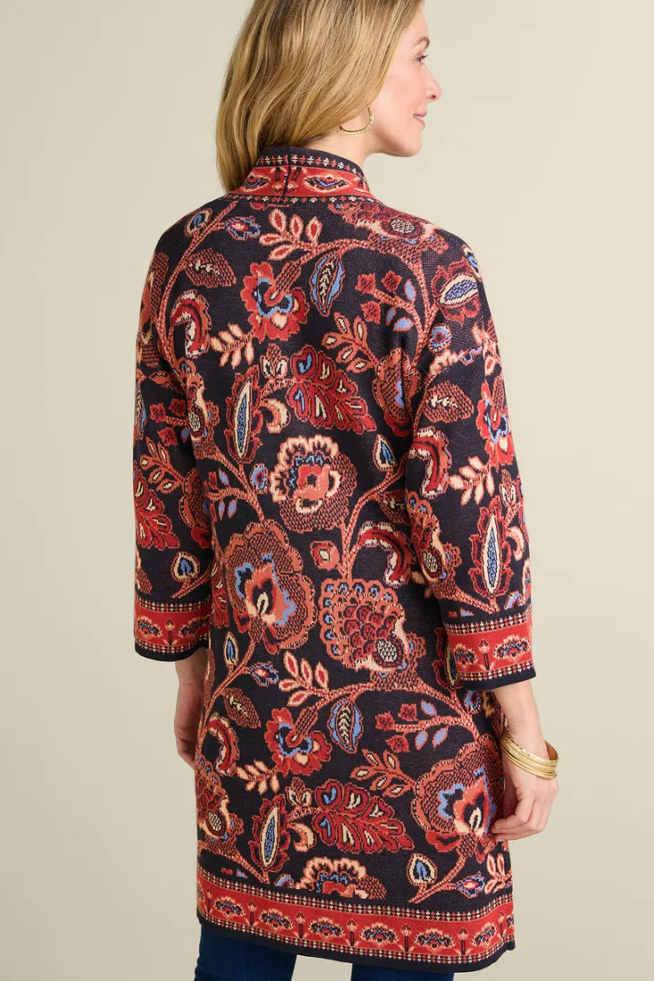 Outlet Soft Surroundings Vitrine Jacquard Cardigan FallGarden