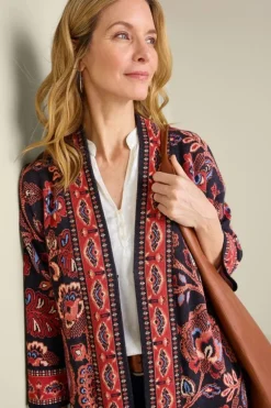 Outlet Soft Surroundings Vitrine Jacquard Cardigan FallGarden