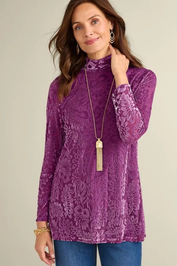 New Soft Surroundings Walden Velvet Turtleneck