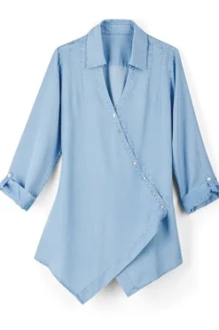 Sale Soft Surroundings Washed Tencel™ Tunic LightWashDenim