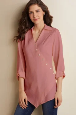 Sale Soft Surroundings Washed Tencel™ Tunic LightWashDenim