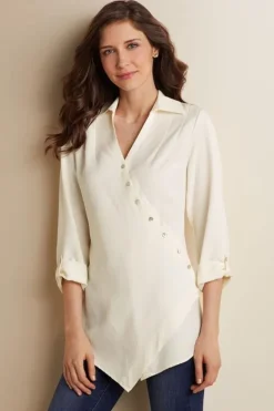 Sale Soft Surroundings Washed Tencel™ Tunic LightWashDenim