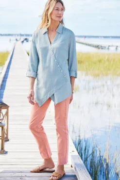 Sale Soft Surroundings Washed Tencel™ Tunic LightWashDenim