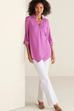 Sale Soft Surroundings Washed Tencel™ Tunic LightWashDenim