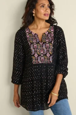 Discount Soft Surroundings Wynn Shimmer Tunic Black