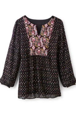 Discount Soft Surroundings Wynn Shimmer Tunic Black