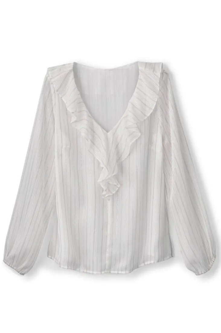 Best Soft Surroundings Xenia Ruffle Top PurpleFloral