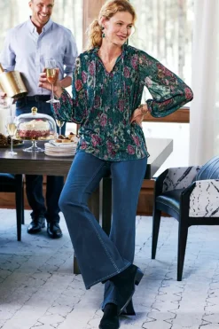 Clearance Soft Surroundings Yvonne Shimmer Top EvalynnGarden