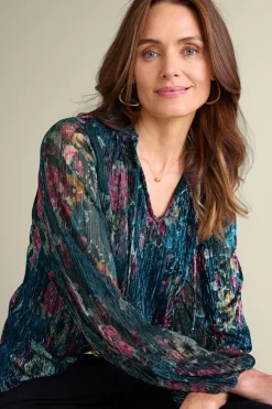 Clearance Soft Surroundings Yvonne Shimmer Top EvalynnGarden