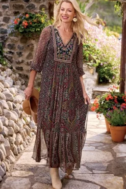 Discount Soft Surroundings Zellige Maxi Dress TuscanMedallion