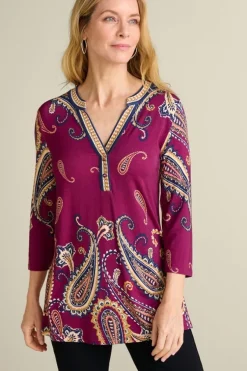 Soft Surroundings Zennia Printed Tunic OsteriaScarf