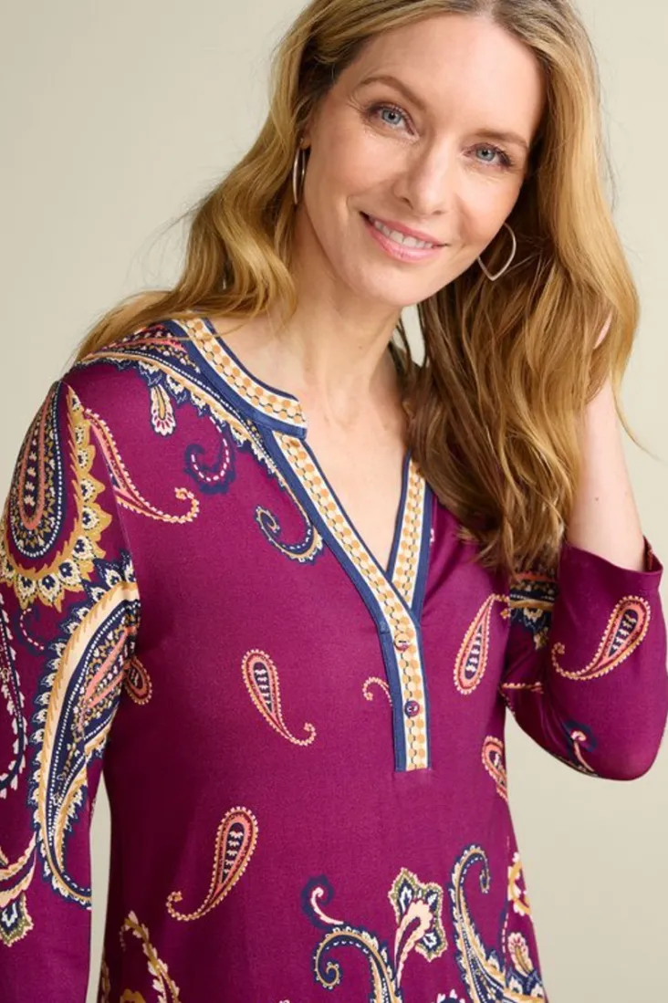 Soft Surroundings Zennia Printed Tunic OsteriaScarf