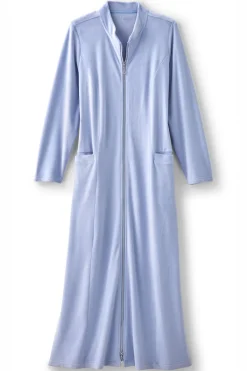 Best Soft Surroundings Zinfandel Zip Up Robe PorcelainBlue