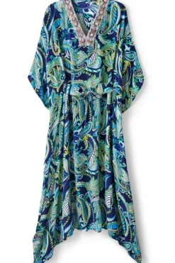 Discount Soft Surroundings Zorica Caftan CoastalPaisleyBlue